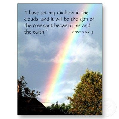 Rainbow Promise, Genesis 9 v 13 | Postcard | Zazzle | Rainbow promise ...