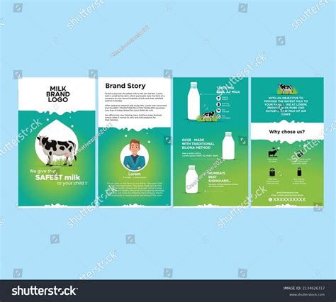 Milk Information Minimal Flyer Poster Template Stock Vector (Royalty Free) 2134626317 | Shutterstock