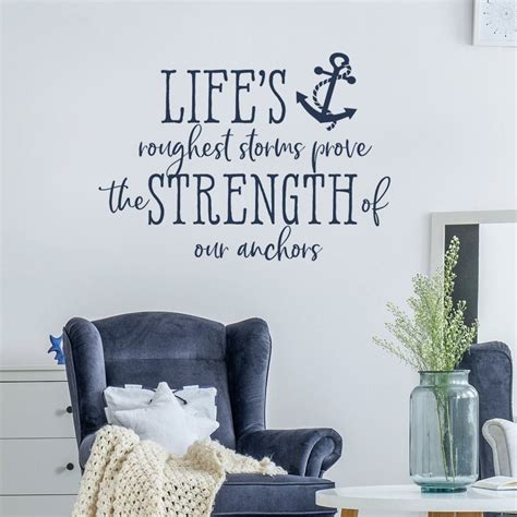 Nautical Wall Sticker Inspirational Quote Wall Decal Beach Quote Wall ...