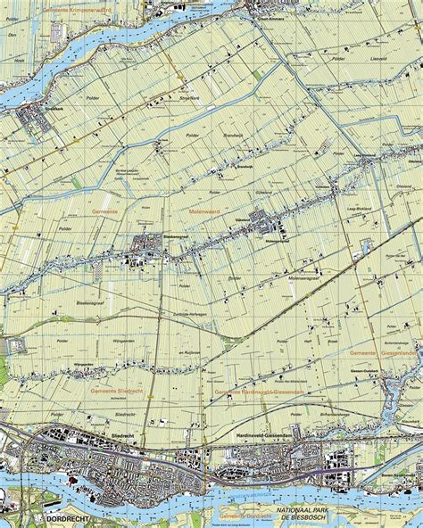 Topografische Kaart 38D Sliedrecht digitaal - Vector-Map | Kaarten, Brandwijk, Vector