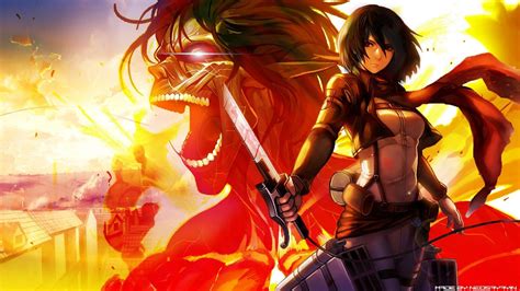 Attack On Titan Eren and Mikasa Wallpapers - Top Free Attack On Titan ...