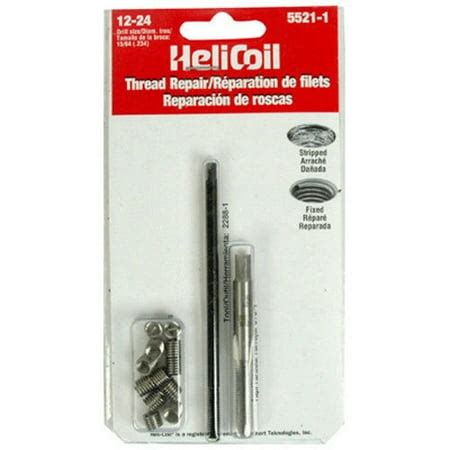 Helicoil 5521-1 Thread Repair Kit Universal; #12-24 Thread Size; With 12 Heli-Coil Inserts ...