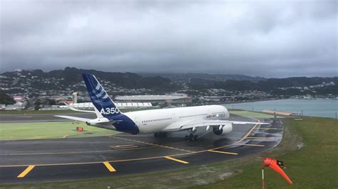 Wellington A350 takeoff - YouTube