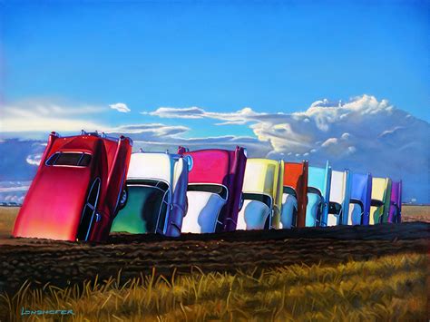 Restored Cadillac Ranch Canvas Print - Fine Artist Michael Longhofer