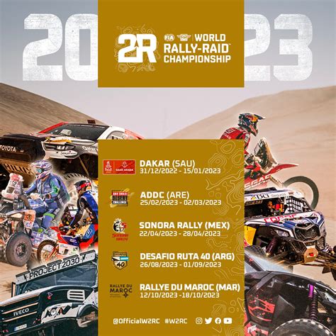 World Rally-Raid Championship 🚗 🏍 on Twitter: "W2RC 2023 💥 🗓 After a successful inaugural season ...