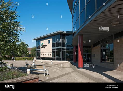 Modern contemporary building York St John University Campus entrance York North Yorkshire ...