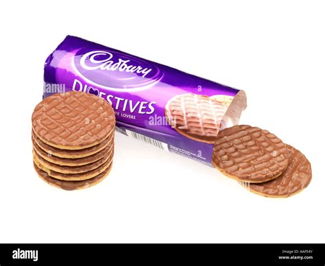 Chocolate covered biscuits biscuit digestives cadbury snack Cut Out Stock Images & Pictures - Alamy