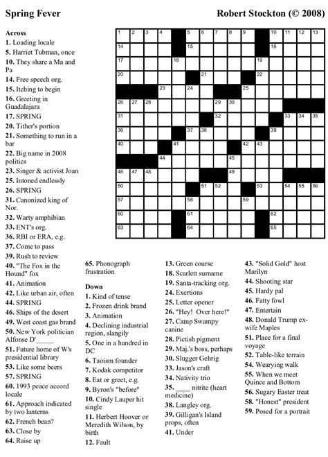 Printable Crossword Puzzle Difficult - Printable Crossword Puzzles