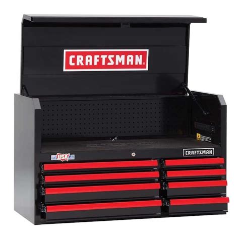 CRAFTSMAN 2000 Series 40.5-in W x 24.5-in H 8-Drawer Steel Tool Chest (Black) in the Top Tool ...