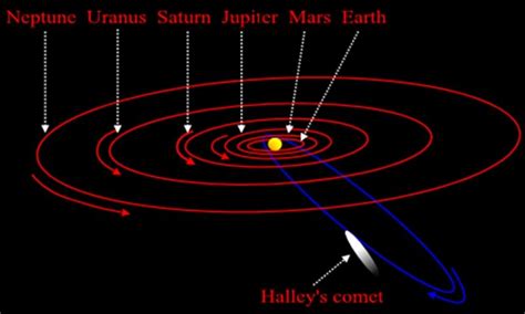 Orbit of Halley's comet | Halley's comet, Cosmos, Solar system