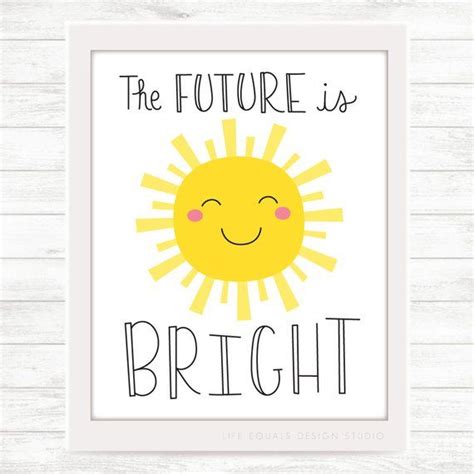 The Future is Bright Cute Sunshine 8x10" Digital Download / Printable Wall Art | Printable wall ...