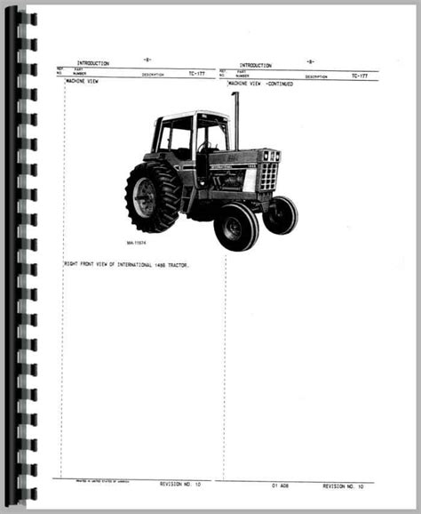 International Harvester 1086 Tractor Parts Manual