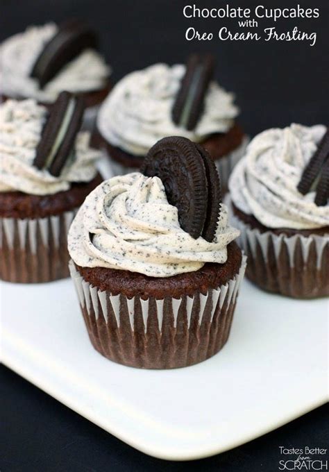 Chocolate Cupcakes with Oreo Cream Filling | Desserts, Cupcake recipes ...