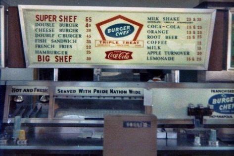 Burger Chef menu - ca 1960s | Fast food menu, Vintage menu, Vintage restaurant