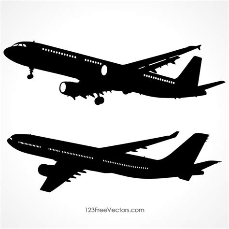 Detailed Airplane Silhouettes Free Vector by 123freevectors on DeviantArt