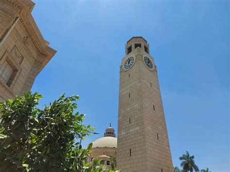 Cairo University Clock Tower Stock Photo - Download Image Now - Cairo University, Architecture ...