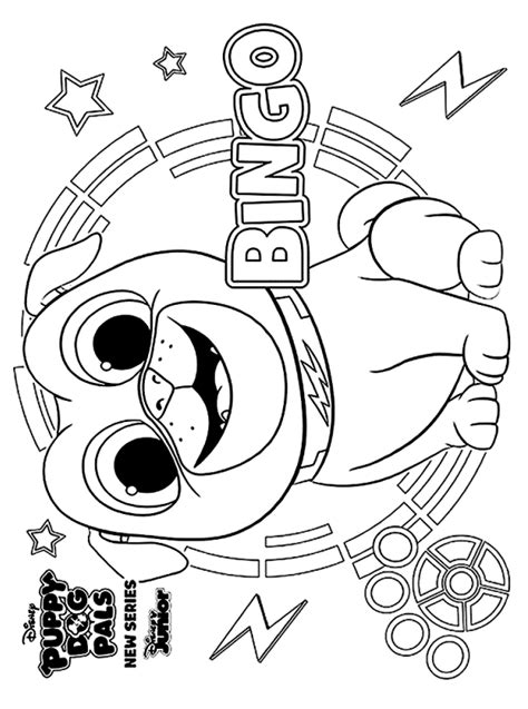 Kids-n-fun.com | Coloring page Puppy Dog Pals puppy dog bingo