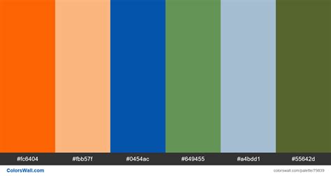 Interface ux orange and blue design colors palette - ColorsWall