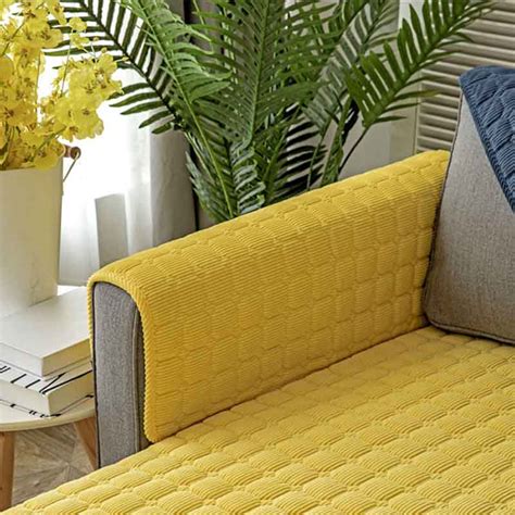 Buy Solid Color Edging Corduroy Sofa Cushion Modern Minimalist Living Room Universal Sofa ...