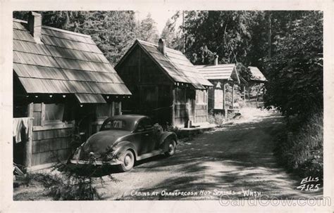 Cabins at Ohanapecosh Hot Springs Randle, WA Postcard