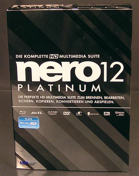 Nero 12 Platinum HD Vollversion Box + CD inkl. Blu-ray 3D-Player NEU | eBay