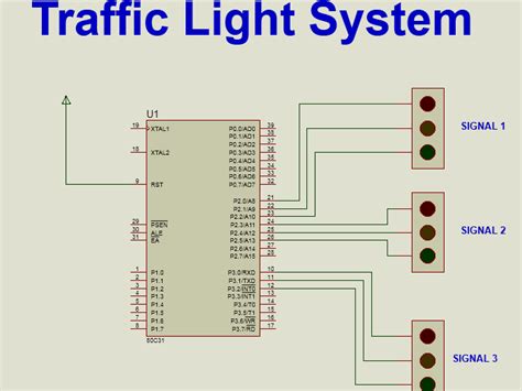 Traffic light system using 8051 Micro-Controller | project