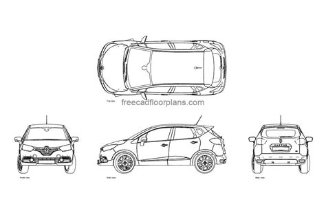Renault Captur - Free CAD Drawings