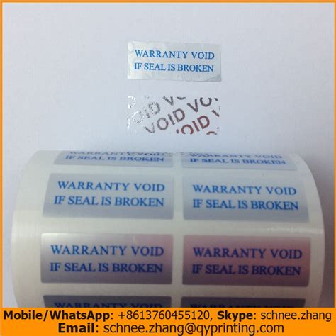 100pcs hot sale tamper proof labels product ahesive label warranty void if seal is broken secure ...