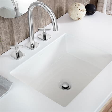 Speakman Westmere White Rectangular Undermount Bathroom Sink | Wayfair