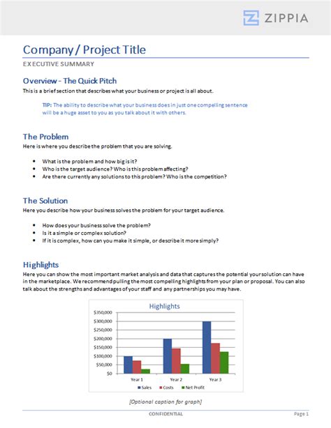 Executive Summary Template [Word] - Zippia