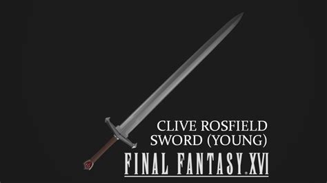 3D Printed Final Fantasy XVI | Clive Rosfield's Sword (Young version) by LandOfMountain | Pinshape