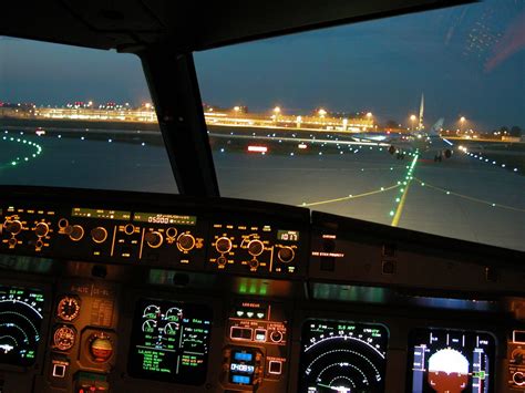 A320 Wallpaper - Airbus Cockpit Night (#963766) - HD Wallpaper ...