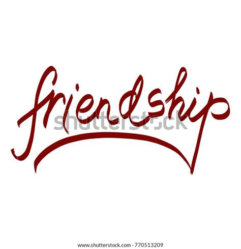 Handwritten Word Friendship Stock Illustration 770513209