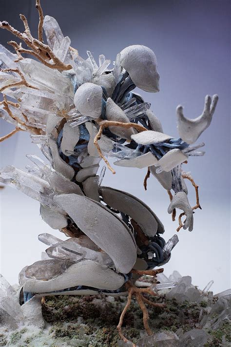 Assemblage Sculptures By Garret Kane Show The Connection Of Men With Nature And The Four Seasons