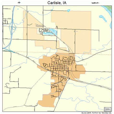 Carlisle Iowa Street Map 1910765