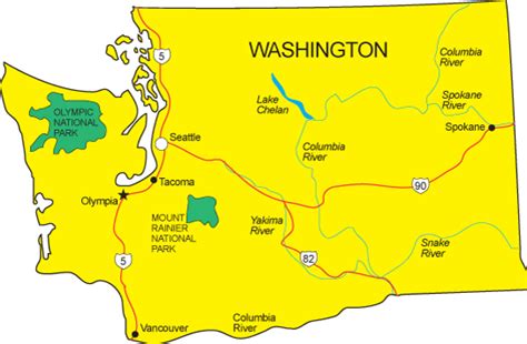 WA Map - Washington State Map