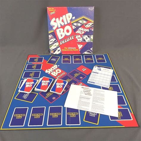 Skip-Bo Deluxe Board Card Game Mattel 100% Complete 2001 #Mattel | Skip bo card game, Card games ...