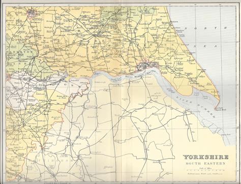 Yorkshire East Riding antique map 1895 – Maps and Antique Prints