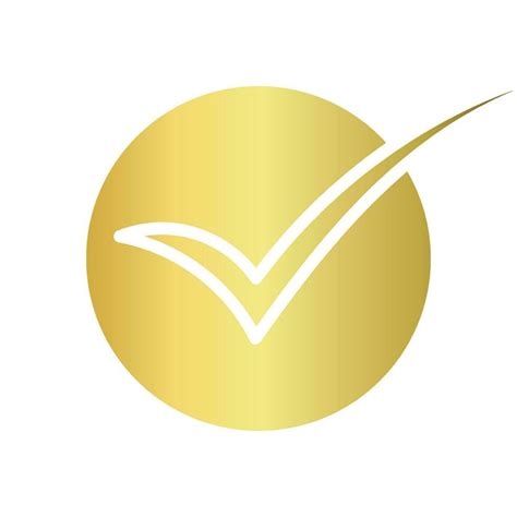 golden check mark icon circle gold certification seal 33061016 Vector Art at Vecteezy