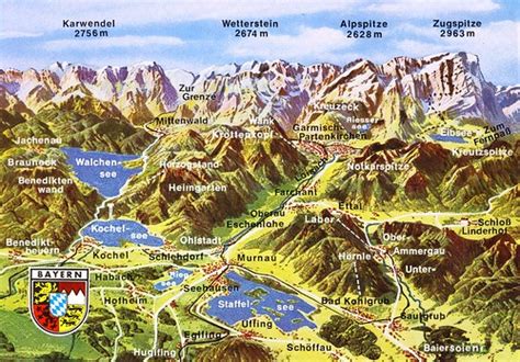 Bavarian Alps Map Card | Zugspitze is the highest mountain i… | Flickr