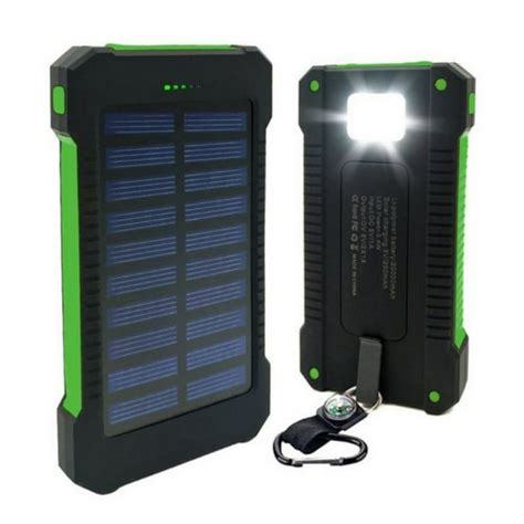 50000mAh High Capacity Solar Power Bank with Dual USB Charger Ports for iPhone, iPad, Android ...