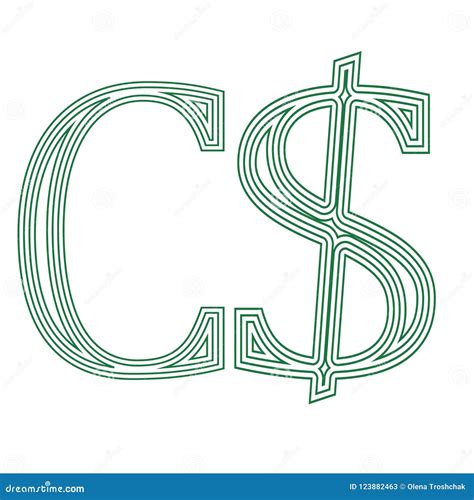 Dollar Canada Canadian Currency Symbol Icon Vector Illustration Stock ...