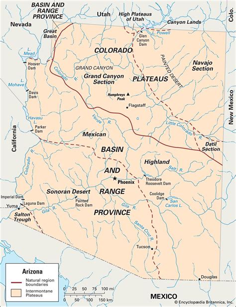 Tucson Mountain Ranges Map