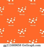 3 Mind Map Pattern Vector Orange Clip Art | Royalty Free - GoGraph