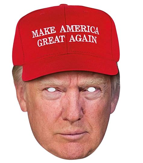 Donald Trump Make America Great Again Hat Single 2D Card Party Face Mask