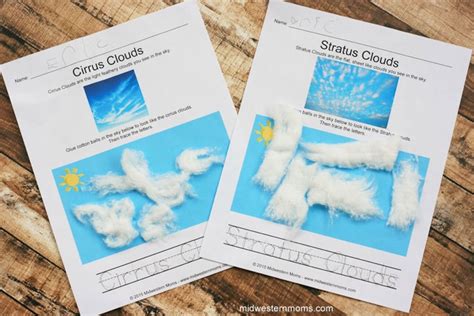 Types of Clouds Worksheets