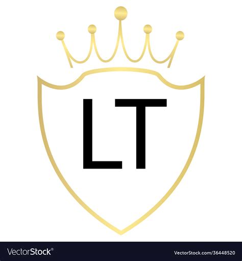 Lt letter logo design with simple style Royalty Free Vector