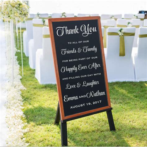 Thank You Sign Wedding Decal - Decorations for Wedding - Vinyl Written