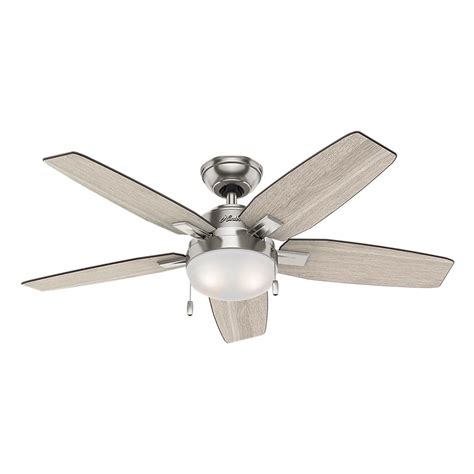 Hunter Antero 46 in. LED Indoor Brushed Nickel Ceiling Fan with Light ...