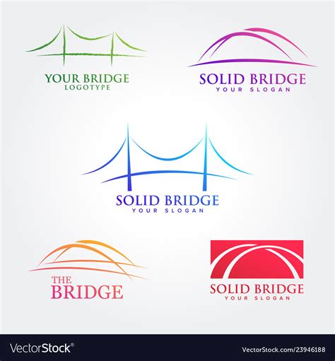 Bridge symbol collections template Royalty Free Vector Image